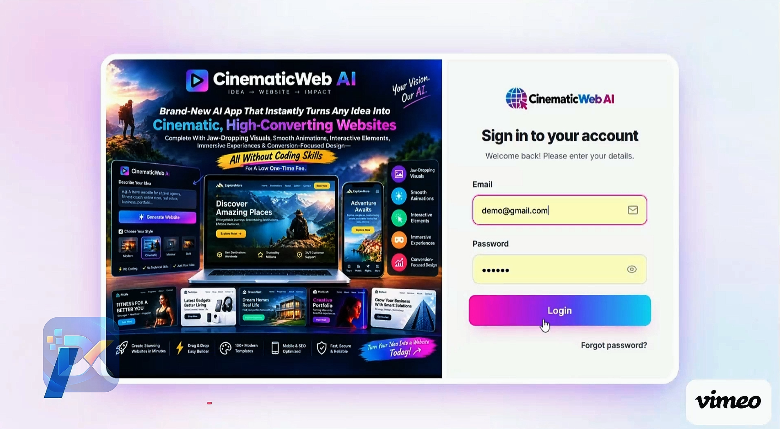 CinematicWeb AI Demo