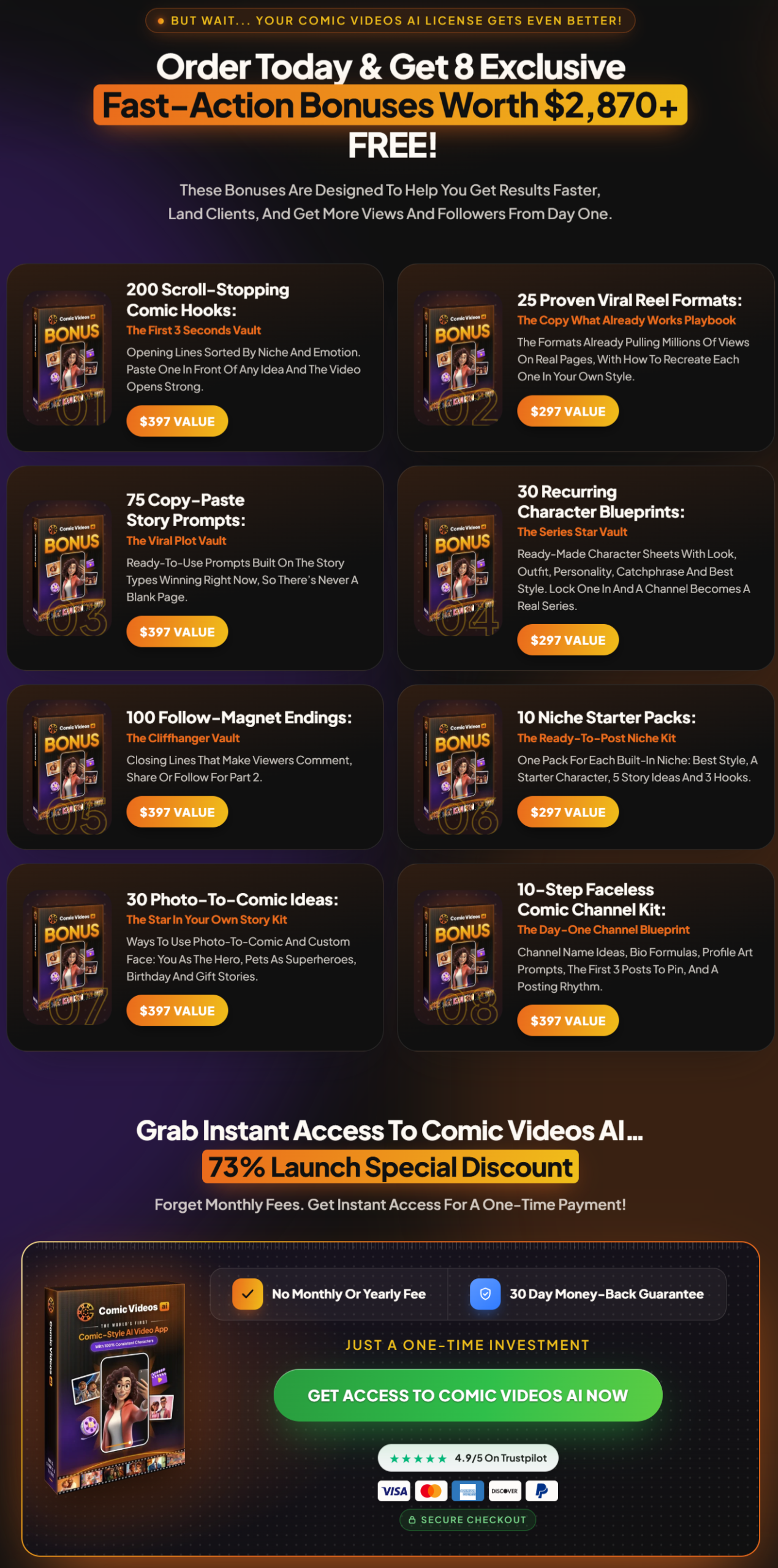 Comic Videos AI Bonuses