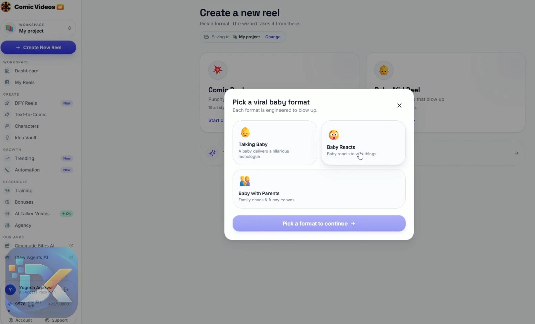 Comic Videos AI Demo