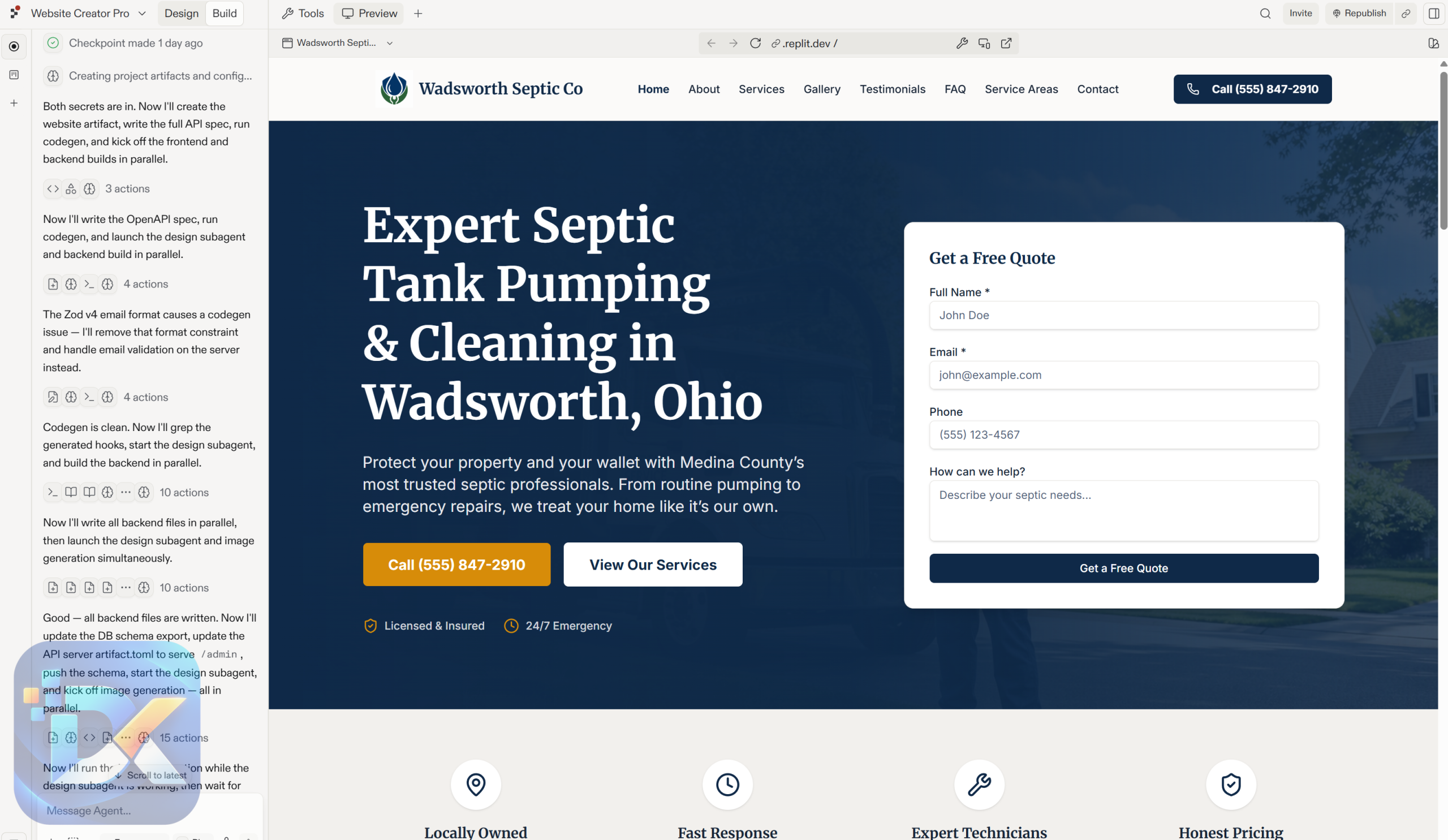 Local Site Creator Demo